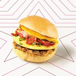 Vegetarian Omelette Hot Roll